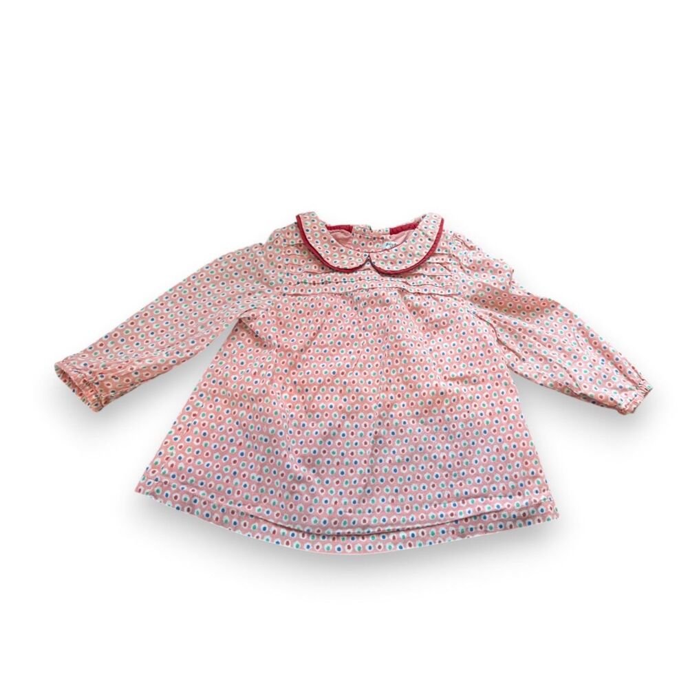Baby Boden Colorful Dot Top with Peter Pan Collar 12-18 Months